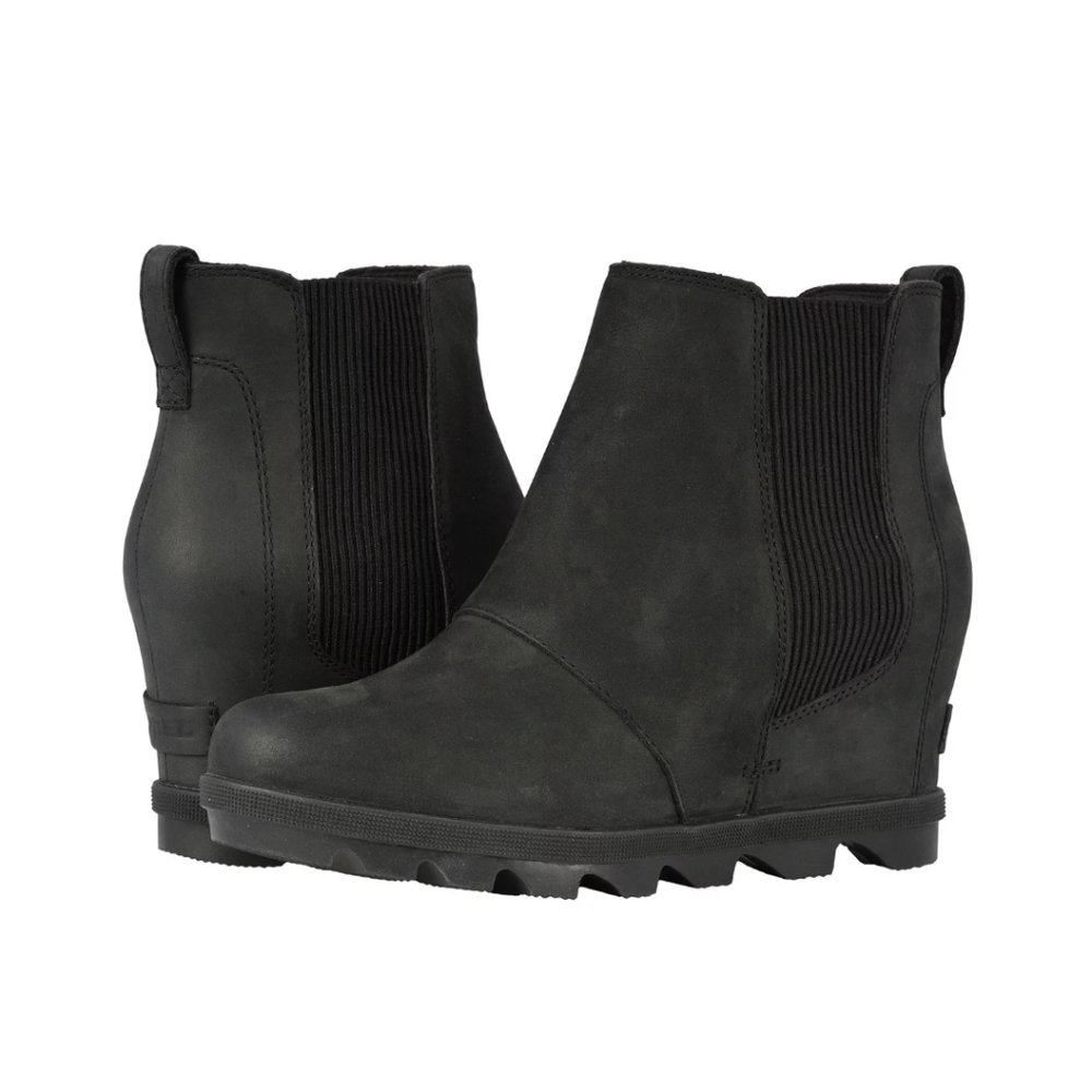 Sorel Joan of Arctic II Wedge Chelsea Ankle Boots, Black